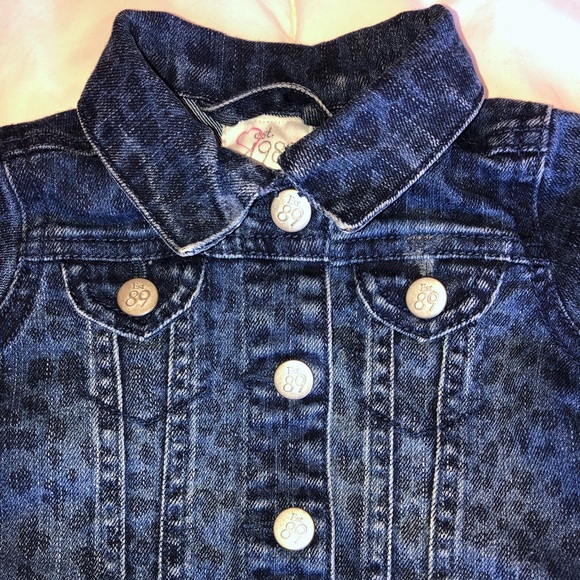 Other - Cheetah Print Denim Jacket (6-9m)